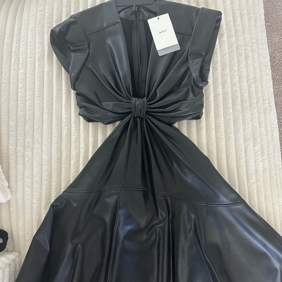 chinese dress ladies Lexi Vegan Leather Dress – Belle Mone' Boutique main image 0